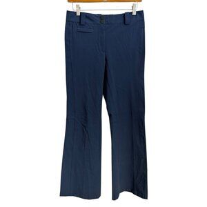 Tela Womens Regular Boot Pants Navy IT 40 US XS Italy Minimalist Smart